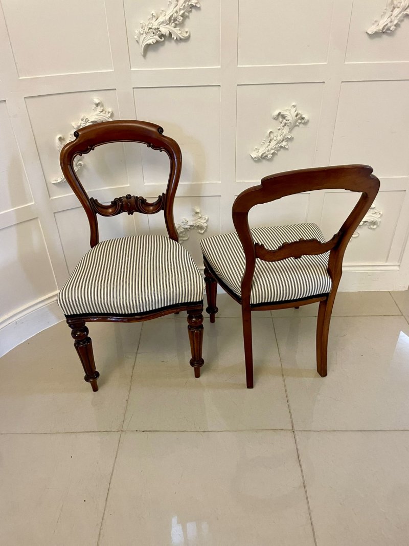 Antique Victorian Mahogany Carved Set of 6 Dining Chairs - Image 5